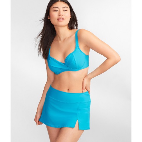 Teal High-waisted Sustainable Bikini Bottom