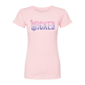 Women's - Wicked - Floral Ombre Logo Fitted Graphic T-Shirt - 1 of 2