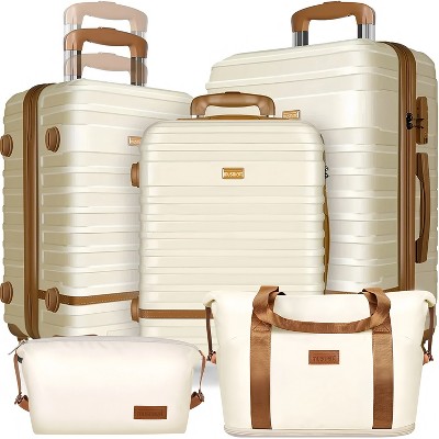Musment 5 Piece Luggage Sets and Travel Duffel Bag, ABS Hardshell Hardside Checked Luggage with TSA Lock