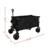 VisioGear Collapsible Wagon, Wagon Stroller, Foldable Wagon for Camping, and Garden Use, Black, 38.58"*24.02"*39.17" - 3 of 4