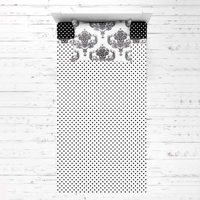 Bacati - Classic Damask Black Gray White 3 pc Toddler Bed Sheet Set