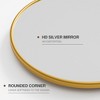 Wooakway Oval Metal Bathroom/Vanity Mirror Pivoting Accent Mirror for Living Room Bathroom Bedroom Entryway Black/Gold - 3 of 4