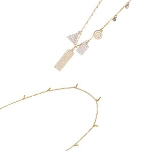 Adornia Gold 2-PIECE Charm Necklace HOLIDAY Set - 1 of 4