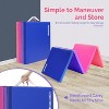 Matladin 8 FT Folding Gymnastics Gym Exercise Aerobics Mat, 8’x 2’ x 2” PU Leather Tumbling Mats for Stretching Yoga Cheerleading Martial Arts, Play - 3 of 4
