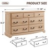 Vintage 7 Drawers Dresser, 54" Wide Wood Rustic Chset of Drawers for Bedroom, Living Room,Hallway - 3 of 4