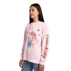 Hello Kitty Hearts & Stars Women’s Cradle Pink Crew Neck Long Sleeve Fleece Sweatshirt - 3 of 4