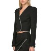 Women's Rhinestone Trimmed Cropped Blazer - Fate - 3 of 4