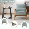 Karl Home Mid Century Solid Wood Accent Chair Upholstered Armchair with an Extra Pillow - 3 of 4