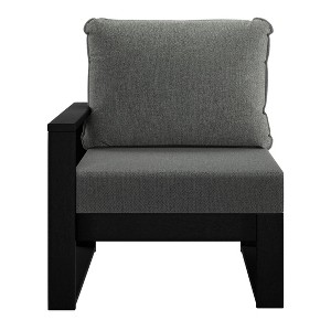 WestinTrends Montara Outdoor HDPE Left Arm Sectional Patio Corner Club Chair with Patio Cushions - 1 of 4