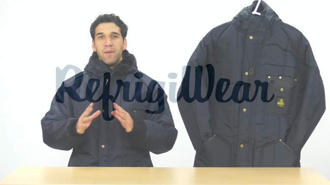 RefrigiWear Men's Iron-Tuff Ice Parka with Hood Water-Resistant Insulated Coat, 2 of 9, play video