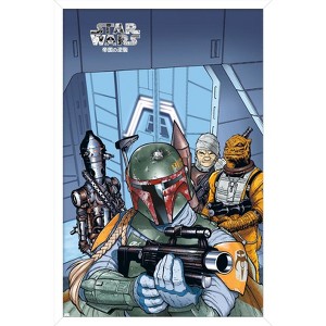Trends International Star Wars: Manga Madness - Bounty Hunters Framed Wall Poster Prints - 1 of 4