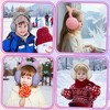 FAAYFIAN 4 Pcs Kids Cat Ear Winter Earmuffs Set, Warm Plush Foldable Ear Muffs in Grey White Purple Pink - 4 of 4
