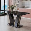 NicBex Dining Table 63" Modern Dining Table with Imitation Marble Pattern and MDF Legs for Kitchen, Dining Room - 4 of 4