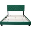 Streamdale GREEN QUEEN SIZE BED FRAME WITH ADJUSTABLE HEADBOARD SUPER AFFORDABLE NO BOX SPING REQUIRE - 3 of 4