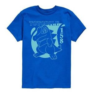 Boys' - Pokémon - Totodile Water Type Short Sleeve Graphic T-Shirt - 1 of 4