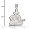 Black Bow Jewelry 10k White Gold New Mexico State Aggies NCAA Large Pendant - 2 of 3