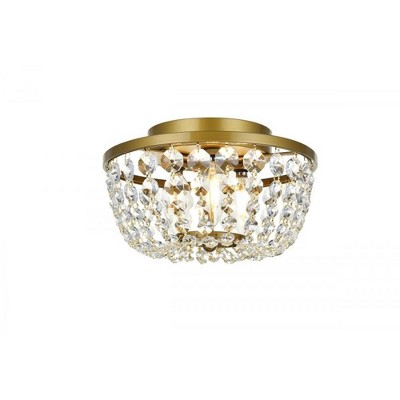 Elegant Lighting Cora 10 inch flush mount in brass