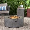 GDFStudio Jasmine Outdoor 40,000 BTU Iron Circular Fire Pit with Tank Holder - 2 of 4