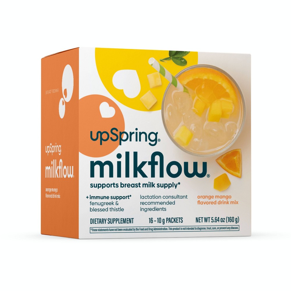 Photos - Vitamins & Minerals Milkflow Breastfeeding Supplement Kit with Immunity - Orange/Mango - 8.5oz