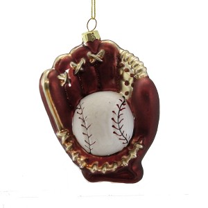 ONE HUNDRED 80 DEGREE 4.75 In Baseball Glove Ornament Sports Ball Mitt Tree Ornaments - 1 of 3