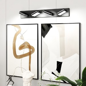 Modern Black LED Vanity Light 6-Light Wall Sconce for Bathroom Sleek Minimalist Design - 1 of 4