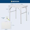 Acekool Small Folding Table with Adjustable Height, Lightweight Aluminum Frame Portable Camping Table with Carry Handle,Silver - 3 of 4
