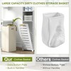 VECELO Tall Bathroom Cabinet With Mirror & Door, Tilt Out Laundry Hamper Cabinet with Removable Laundry Basket, White - 4 of 4