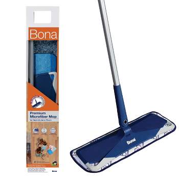Bona Floor Mop Starter Kit - 2-in-1 Wet + Dry Floor Sweeping + Mopping - 1 Mop, 1 Reusable Sweeping Pad, 1 Reusable Mopping Pad