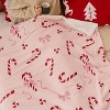 Flannel Christmas Throw Blanket for Couch, Christmas Decorations Gifts for Women, Warm Throw Blanket. - 2 of 4
