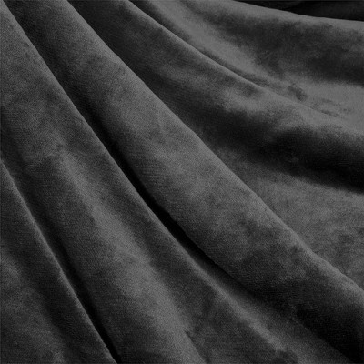 Charcoal Reversible Sherpa Fleece Throw Blanket 50" x 60"