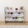 Humble Crew Kids' Slate Stuffed Animal Organizer Gray: 3-Shelf Decorative Bookshelf, MDF Frame, 42" Width, Ages 2+ - 3 of 4