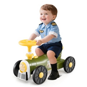 Safstar Ride on Push Car with Storage Compartment & Train Whistle Sound Button - 1 of 4