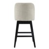 DSVIMOY Counter and Bar Stool 360 Swivel Barstool for Modern Kitchen and Dining Spaces, White, 24.02"*24.02"*18.5" - 3 of 4