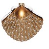 Gallerie II Blown Glass Gold Fan Shell Ornament - 3 of 3