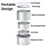 15 Inch Smokeless Outdoor Burning Portable Stainless Steel For Outdoor Camping Hiking Fishing silver - 4 of 4