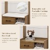 Heynemo Hall Tree with Bench, Entryway Bench with Coat Rack, Shoe Storage, Soft Cushion, Wood Entryway Furniture - 3 of 4