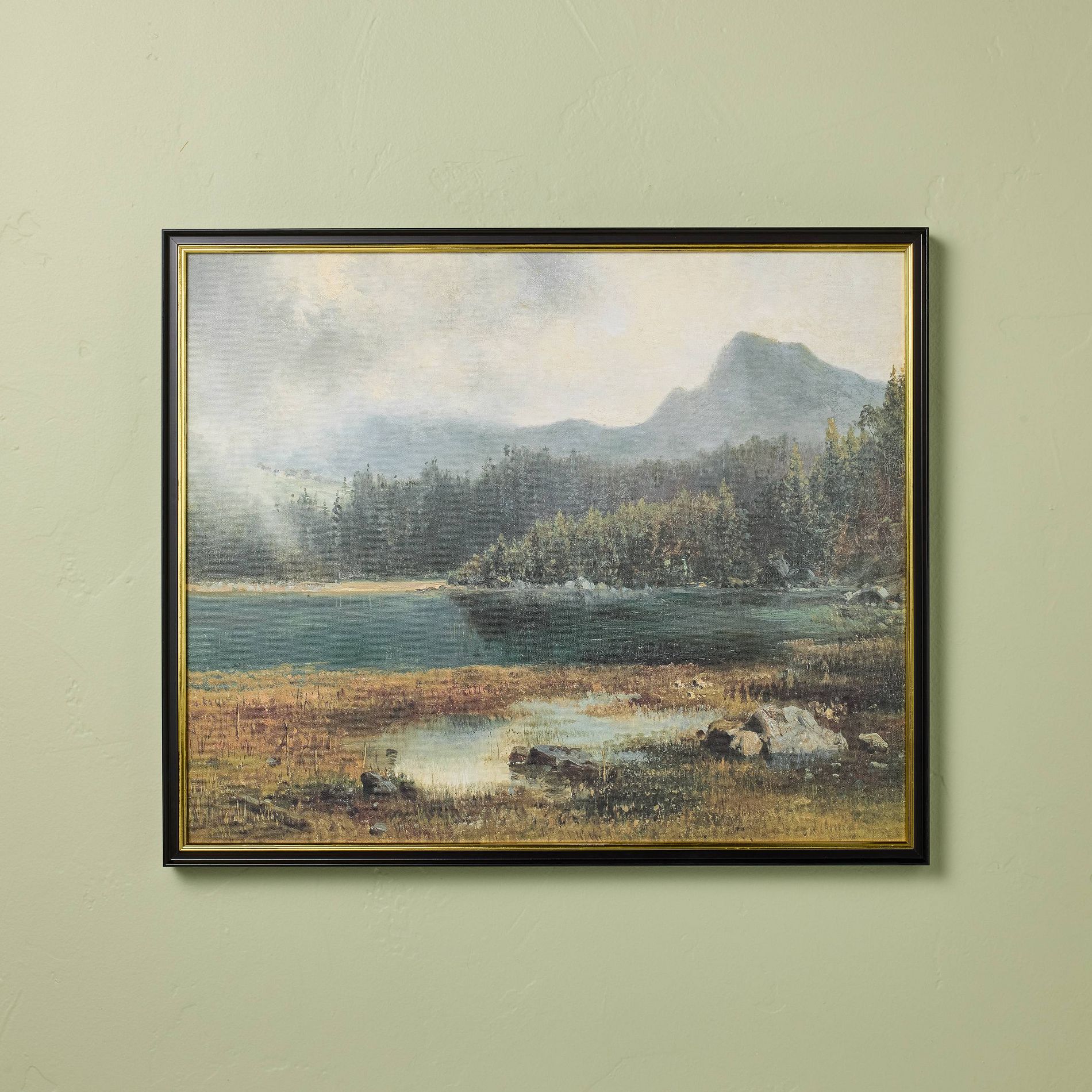 20"x24" Horizontal Landscape Mountain Framed Wall Art - Hearth & Hand™ with Magnolia