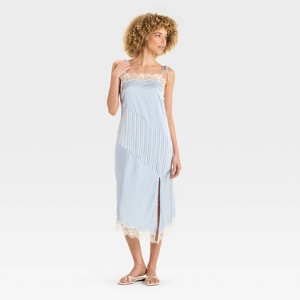 Women's Lace Trim Midi Slip Dress - Future Collective - 1 of 3