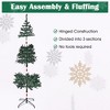Yescom Christmas Tree Artificial with Lights, 7.5Ft Flocked Xmas Tree Foldable 1166 Branch Tips - 2 of 4