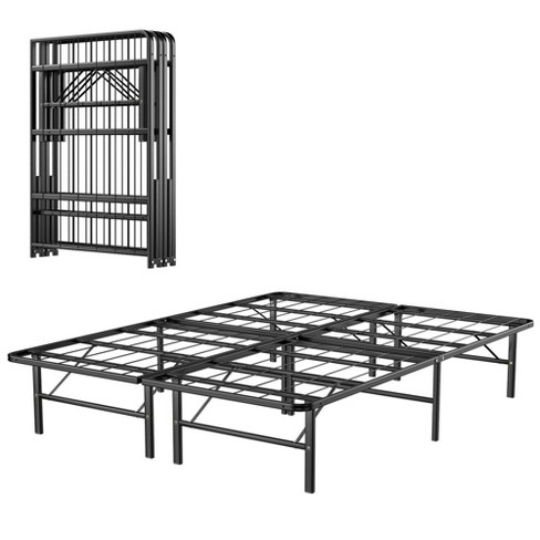 Riser - Foldable Steel Queen Platform Bed Frame, Black