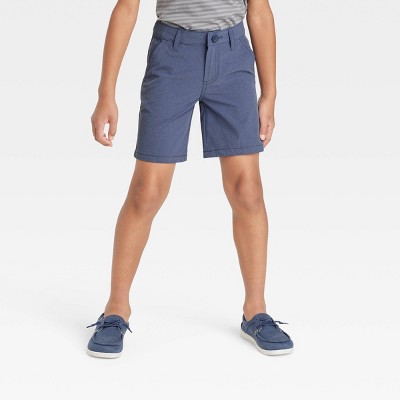 Boys' Quick Dry Flat Front 'at The Knee' Chino Shorts - Cat & Jack™ Blue 18  Husky : Target