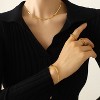 Attop 14K Dainty Gold Herringbone Choker Necklace for Women Thin Layered Chunky Snake Chain Necklaces - 4 of 4