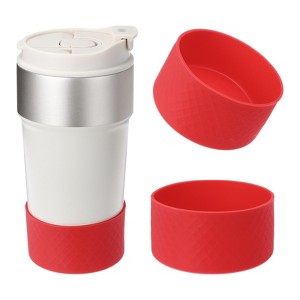 Unique Bargains Silicone Anti-Slip Protective Reusable Water Bottle Boot 2 Pcs - 1 of 4