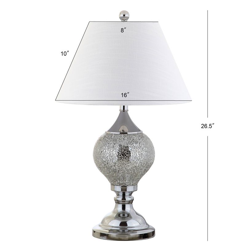 27&#34; Louise Mirrored Table Lamp (Includes LED Light Bulb) Silver - JONATHAN Y, 5 of 6