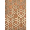 Harmony Mid-Century Wood with Metal Inlay Wall Decor Brass - StyleCraft: Abstract Art, Vertical Orientation, 34" Height - 3 of 4