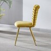 PAGED  Set of 2  Modern Iron Frame Dining Chairs with Plush Cushions & Hairpin Legs,Armless Chairs for Kitchen,Living Room - 4 of 4