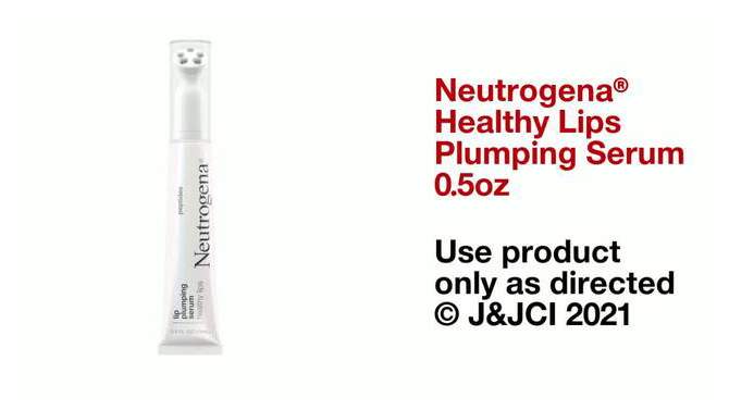 Neutrogena Healthy Lips Plumping Serum with Peptides to Promotes the Appearance of Naturally Fuller and Plumper - Looking Lips - 0.5 fl oz, 2 of 7, play video