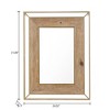 LuxenHome Rustic Natual Wood and Open Gold Frame 31.89" H x 24.02" W Rectangular Wall Mirror, Accent and Vanity Brown.. - 4 of 4