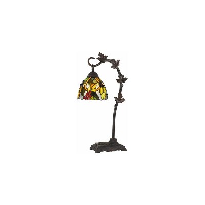 Cal Lighting 60W Cotulla Downbrdige Tiffany Metal Table Lamp - Tiffnay