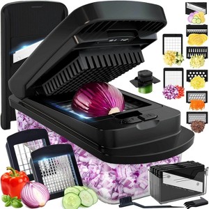 Attop Vegetable Chopper, Onion Chopper, Dicer, Dicer, Vegetable Chopper with Container, Kitchen Necessities and Gadgets (Black) - 1 of 4
